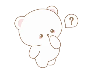 🤔 emoji Cute bear @deazzle Telegram sticker 12 of 24