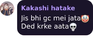 Sticker from Kakashi hatake's sticker pack (@Marin_Roxbot)