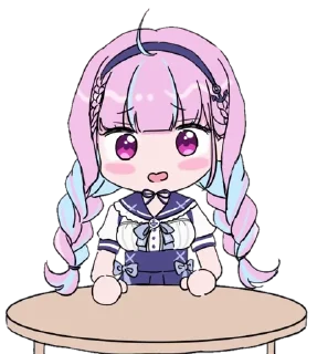 😧 emoji Minato Aqua ➜ @animee_stickers Telegram sticker 19 of 29