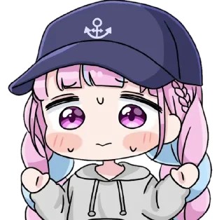 😥 emoji Minato Aqua ➜ @animee_stickers Telegram sticker 6 of 29
