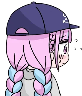 😶 emoji Minato Aqua ➜ @animee_stickers Telegram sticker 12 of 29