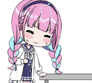 🤧 emoji Minato Aqua ➜ @animee_stickers Telegram sticker 15 of 29
