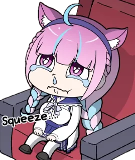 😭 emoji Minato Aqua ➜ @animee_stickers Telegram sticker 23 of 29