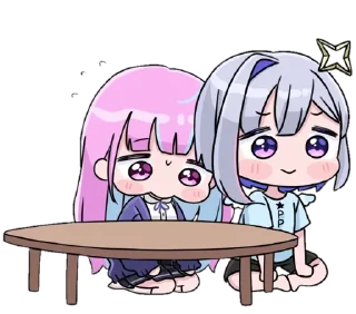 🥺 emoji Minato Aqua ➜ @animee_stickers Telegram sticker 20 of 29