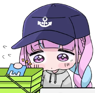 😯 emoji Minato Aqua ➜ @animee_stickers Telegram sticker 13 of 29