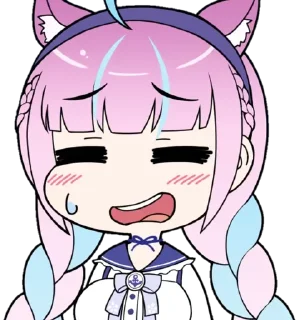 😅 emoji Minato Aqua ➜ @animee_stickers Telegram sticker 24 of 29