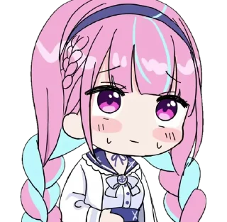 🤕 emoji Minato Aqua ➜ @animee_stickers Telegram sticker 10 of 29