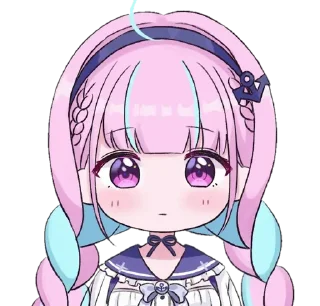😐 emoji Minato Aqua ➜ @animee_stickers Telegram sticker 7 of 29