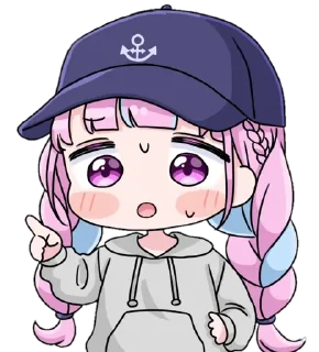 👈 emoji Minato Aqua ➜ @animee_stickers Telegram sticker 11 of 29