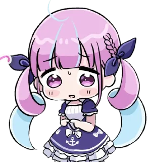 🥺 emoji Minato Aqua ➜ @animee_stickers Telegram sticker 9 of 29