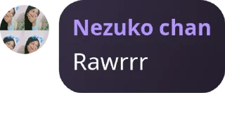 👩‍❤️‍💋‍👩 emoji Nezuko chan punyaa Telegram sticker 4 of 63