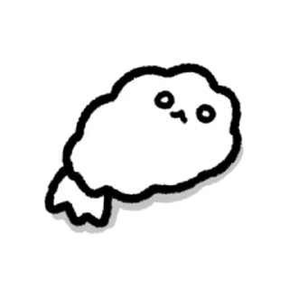 ⭐ emoji cute Fried Shrimp @moe_sticker_bot Telegram sticker 13 of 40