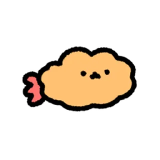 ⭐ emoji cute Fried Shrimp @moe_sticker_bot Telegram sticker 21 of 40