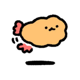 Sticker from cute Fried Shrimp @moe_sticker_bot