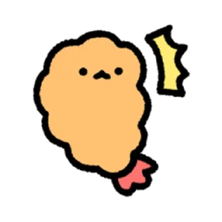 Sticker from cute Fried Shrimp @moe_sticker_bot
