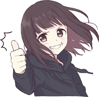👍 emoji [@AnimeSeriesEngDub] Cute Pack — @stckrRobot Telegram sticker 18 of 89