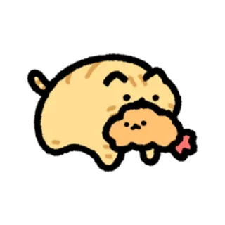 ⭐ emoji cute Fried Shrimp @moe_sticker_bot Telegram sticker 17 of 40