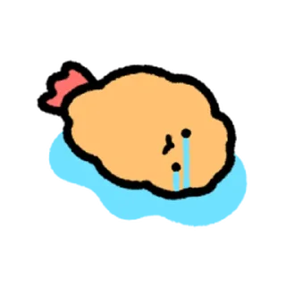 ⭐ emoji cute Fried Shrimp @moe_sticker_bot Telegram sticker 22 of 40