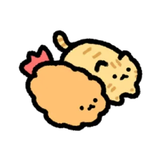 ⭐ emoji cute Fried Shrimp @moe_sticker_bot Telegram sticker 16 of 40