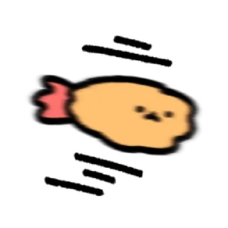 ⭐ emoji cute Fried Shrimp @moe_sticker_bot Telegram sticker 18 of 40