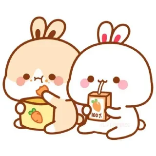 Sticker from Cute Bunny 🌸🍃 @Stickersbag