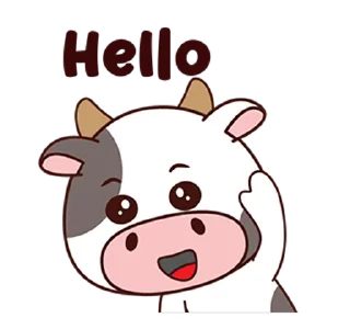 Sticker from Exist cow v2 "id" @deazzle