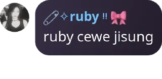 Sticker from ruby cantik pack by @QuotLyBot