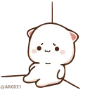 😣 emoji Peach ❤️ Goma 『@stickers_gifs_store』's ani-pack by @KazutoSuperb Telegram sticker 20 of 50