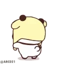 🥳 emoji Peach ❤️ Goma 『@stickers_gifs_store』's ani-pack by @KazutoSuperb Telegram sticker 17 of 50