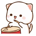 🥁 emoji Peach ❤️ Goma 『@stickers_gifs_store』's ani-pack by @KazutoSuperb Telegram sticker 5 of 50
