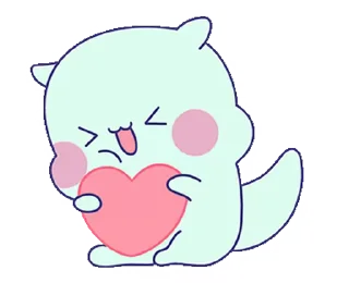 ❤️ emoji Lovely Dino || @xxyuji Telegram sticker 5 of 16