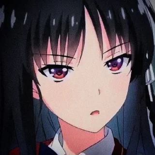 🖤 emoji Suzune Horikita :: @Lunaevanyy Telegram sticker 8 of 30