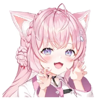 😍 emoji Hakui KOyOri (hololive) @Anak_kucing_stiker Telegram sticker 5 of 45