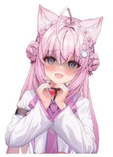 😍 emoji Hakui KOyOri (hololive) @Anak_kucing_stiker Telegram sticker 9 of 45