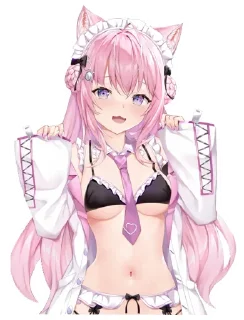 😍 emoji Hakui KOyOri (hololive) @Anak_kucing_stiker Telegram sticker 15 of 45