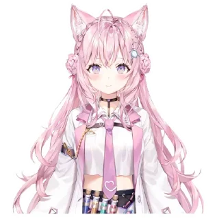 😍 emoji Hakui KOyOri (hololive) @Anak_kucing_stiker Telegram sticker 12 of 45