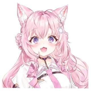 😍 emoji Hakui KOyOri (hololive) @Anak_kucing_stiker Telegram sticker 4 of 45