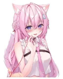 😍 emoji Hakui KOyOri (hololive) @Anak_kucing_stiker Telegram sticker 6 of 45