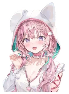 😍 emoji Hakui KOyOri (hololive) @Anak_kucing_stiker Telegram sticker 3 of 45