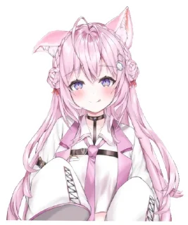 😍 emoji Hakui KOyOri (hololive) @Anak_kucing_stiker Telegram sticker 11 of 45