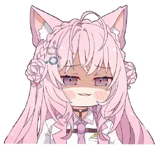 😍 emoji Hakui KOyOri (hololive) @Anak_kucing_stiker Telegram sticker 22 of 45