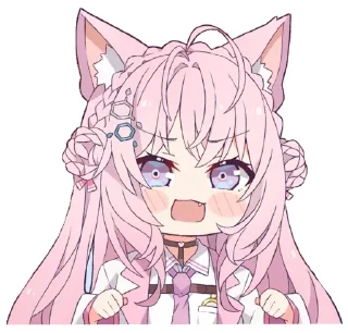 😍 emoji Hakui KOyOri (hololive) @Anak_kucing_stiker Telegram sticker 21 of 45