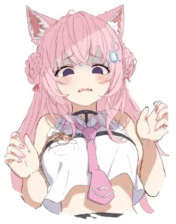 😍 emoji Hakui KOyOri (hololive) @Anak_kucing_stiker Telegram sticker 7 of 45