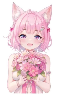 😍 emoji Hakui KOyOri (hololive) @Anak_kucing_stiker Telegram sticker 17 of 45