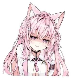 😍 emoji Hakui KOyOri (hololive) @Anak_kucing_stiker Telegram sticker 8 of 45