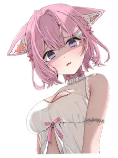 😍 emoji Hakui KOyOri (hololive) @Anak_kucing_stiker Telegram sticker 10 of 45