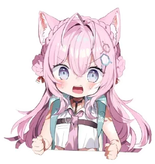 😍 emoji Hakui KOyOri (hololive) @Anak_kucing_stiker Telegram sticker 23 of 45