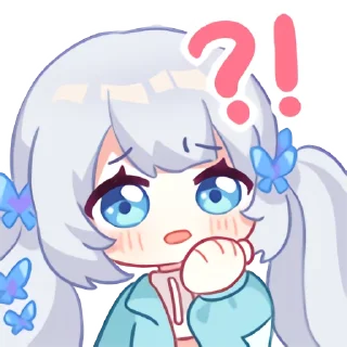 ⁉️ emoji 雫るる  - ( Pack by @EdwardLiao ) Telegram sticker 14 of 21