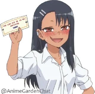 🎫 emoji Don't Toy With Me, Miss Nagatoro @animegardenchat Telegram sticker 13 of 34