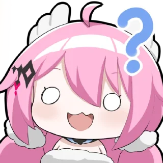 ❔ emoji 桜田ハネ 2nd Anniversary Telegram sticker 20 of 33